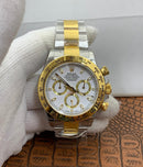 Best Replica Rolex Daytona two tone gold with white dialCosmograph 1:1 Doublete ETÁ
