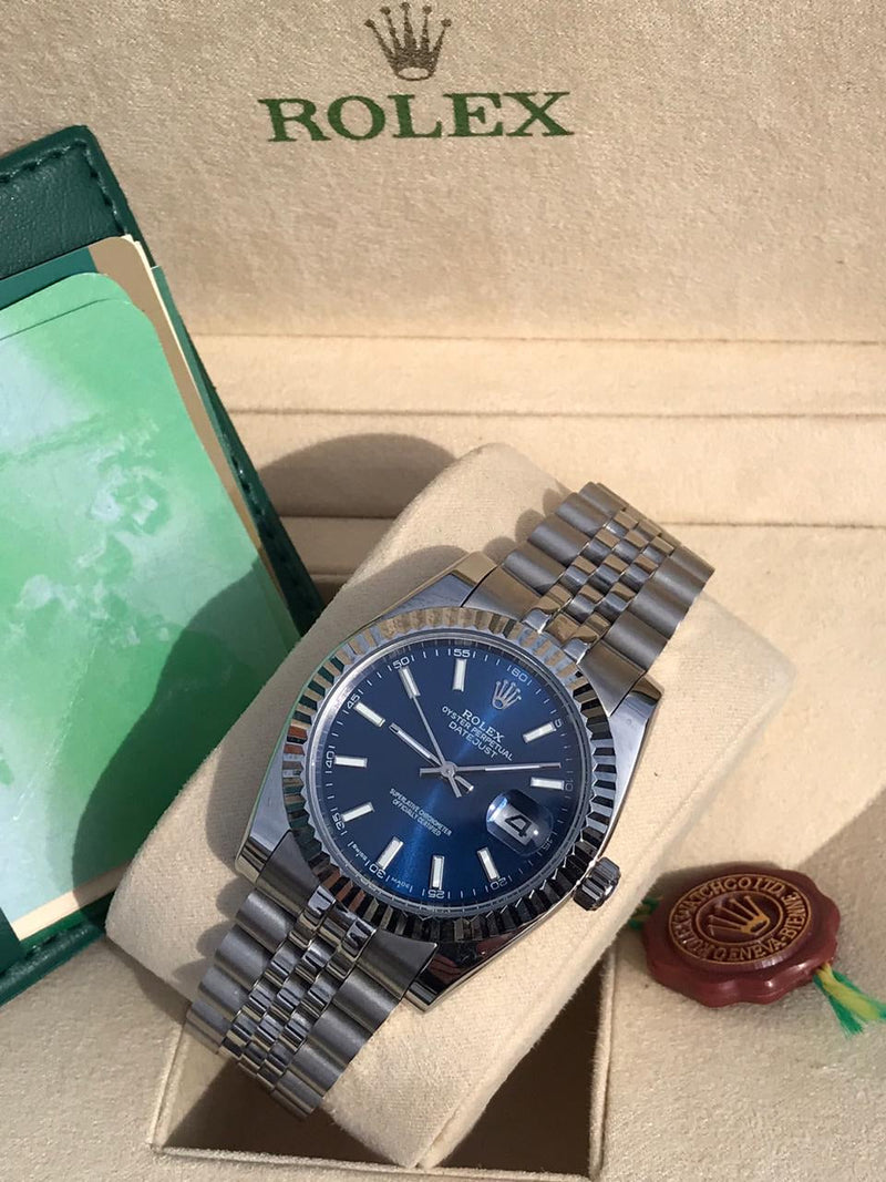 Rolex Datejust with blue dial