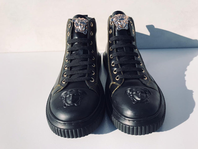 Best Replica Versace long black shoes - sneakers