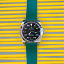 Rolex Ouester submariner with green strap