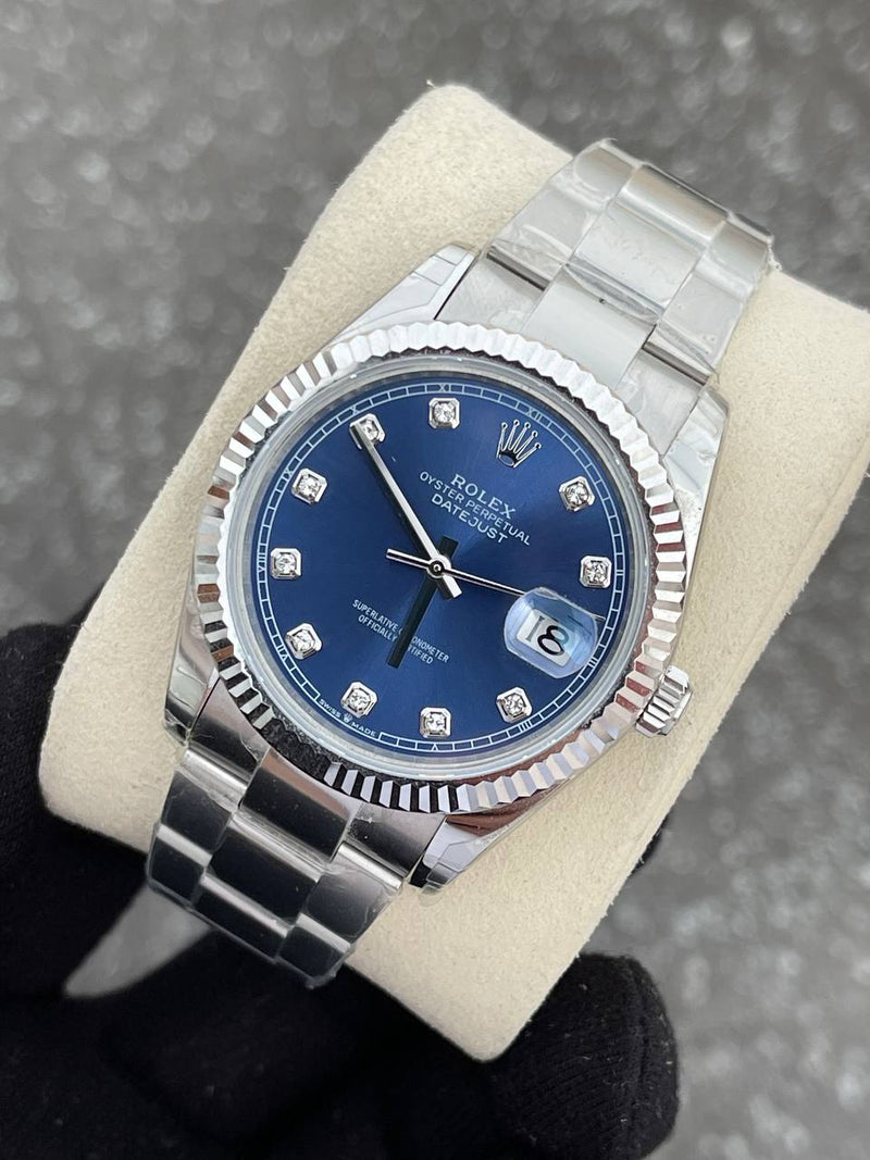 Best Replica Rolex Datejust with point blue dial