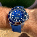 Rolex blue submariner with blue strap