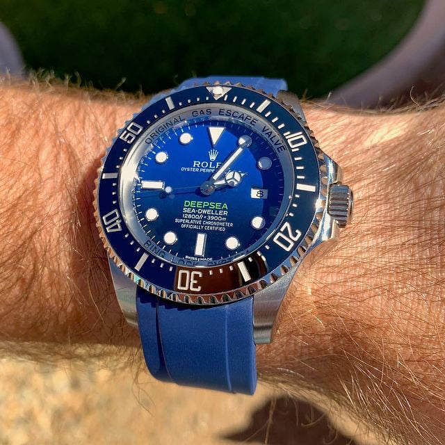 Rolex blue submariner with blue strap