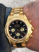 Best Replica Rolex Daytona Hand Engraved Gold