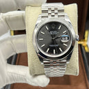 Best Replica Rolex Datajust smoothy jubile with grey/rhodium dial