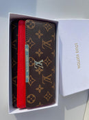 Louis Vuitton brown Wallet for classy women with red color