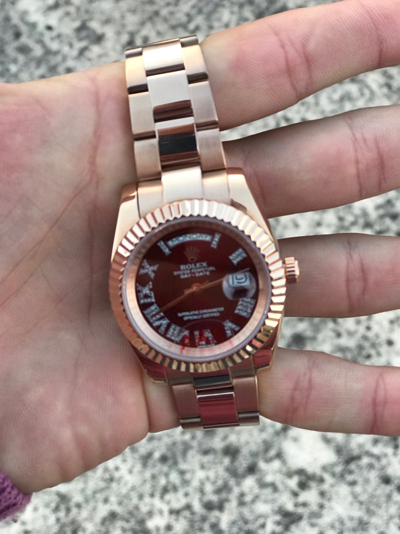 Rolex Daydate with romano jewels