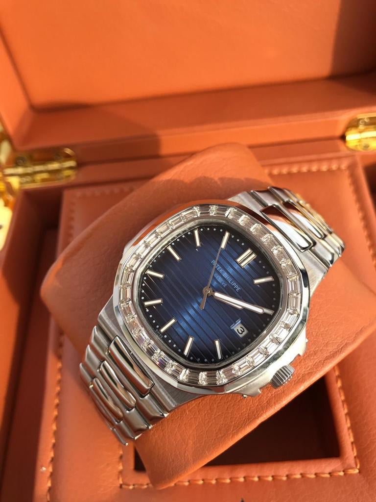 Patek Philippe Nautilus Blue diamonds