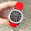 Patek Philippe Nautilus red strap