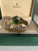 Rolex Datejust bicolor black dial romano