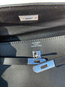 Hermes Barkley middle version black colour women school and travel bag