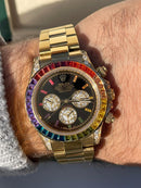 Rolex Gold Daytona Rainbow Iced Out new model