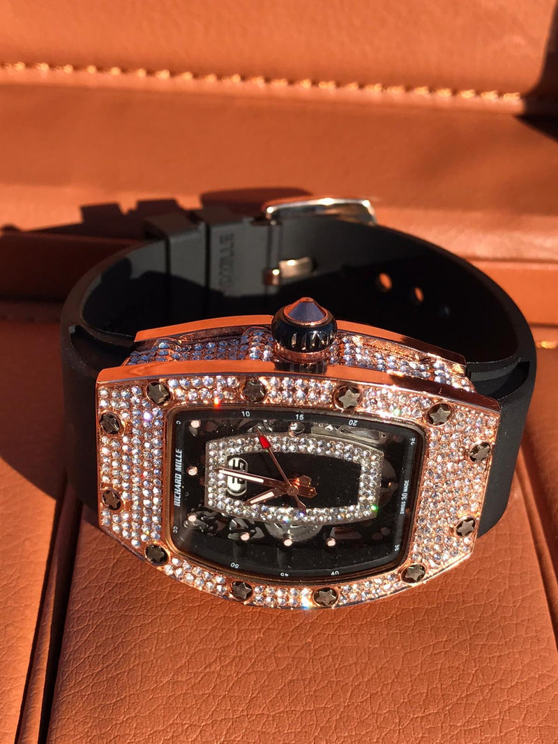 Richard Mille Jasper Diamond Dial on Rose Iced Out
