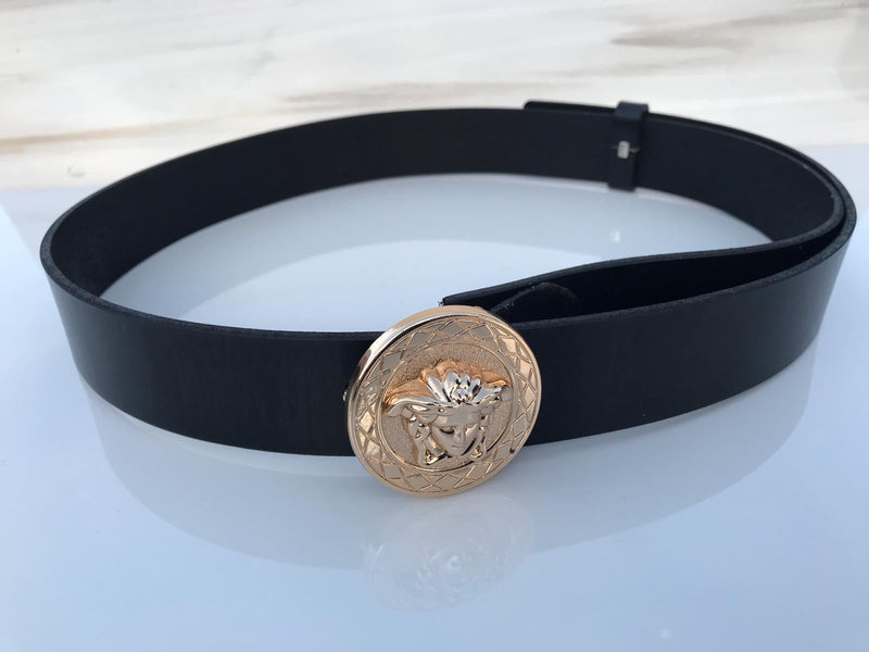 Versace black with metallic medusa sign grey colour