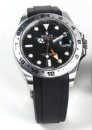 Rolex Explorer with black strap