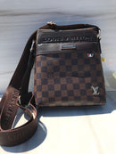 LV brown shoulder bag with France flag