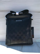 Gucci full black XL shoulder bag with metallic sign