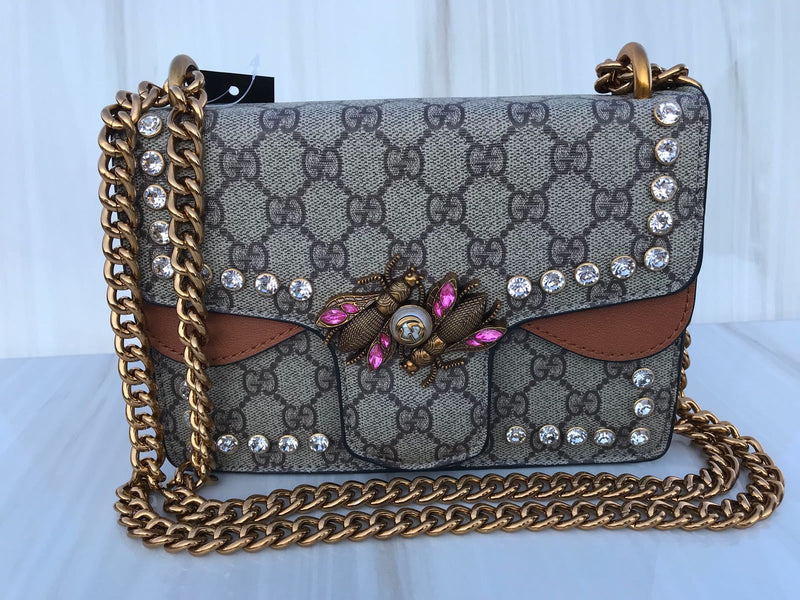 GG mixed green colour bling bling women casual and work bag