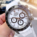 Rolex Black Daytona with white strap