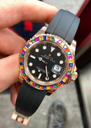 Rolex Yacht Master ll  Rainbow Mad Iced Out