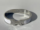 Hermes Clic H  white Silver
