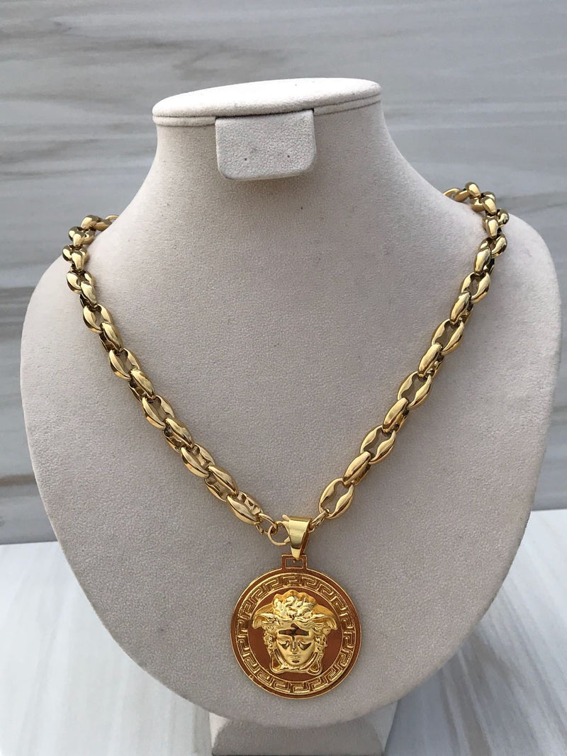 Full Gold color Medusa Necklaces
