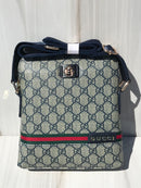 Gucci XL light blue shoulder bag tricolour bee sign