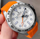 Rolex Explorer ll with black - red -white - orange strap