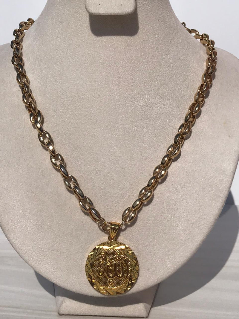 Full bold Gold color Islam sign Necklaces