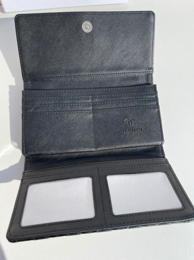 Chanel new trendy black leather model women’s wallet