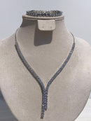 V set of Zircon standard mixed queen diamonds Necklace bling bling rocks all in zircon