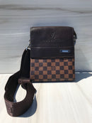 LV brown shoulder bag with metallic sign