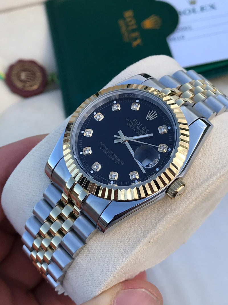 Rolex Datejust gold colour with Diamonds