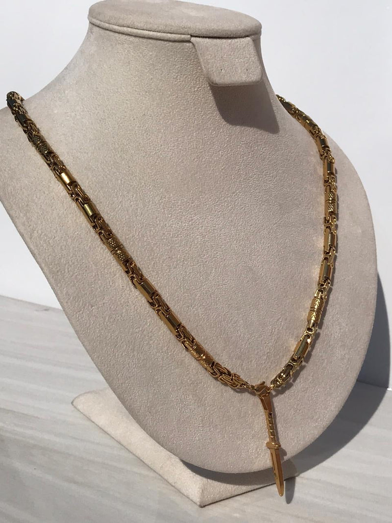 Full standard Gold color knife Necklaces