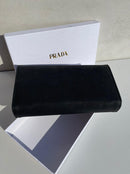 Prada new trendy black leather model women’s wallet