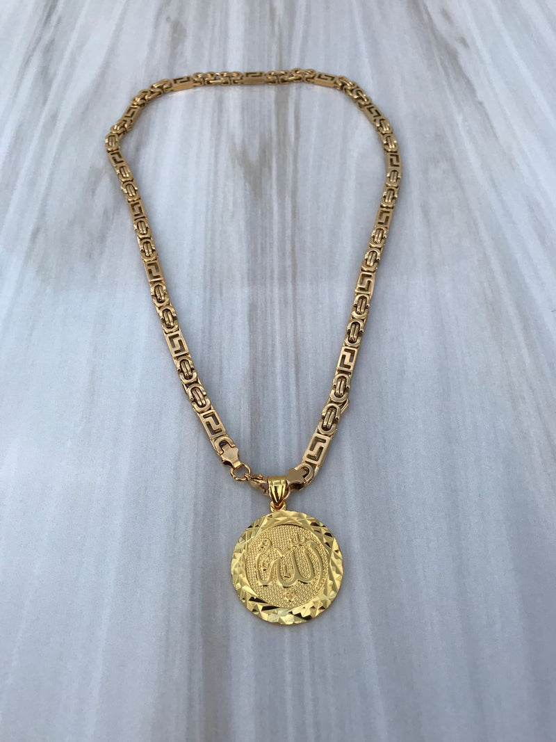 Full versace standard Gold color Islam sign Necklaces