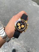 Best Replica  Rolex Daytona black/Yellow Gold