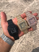 Cartier Santos Bling Bling Rose Iced Out