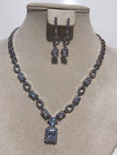 Zircon mixed form diamonds Necklace bling bling rocks with zircon ears