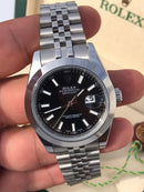 Rolex Datejust with black dial